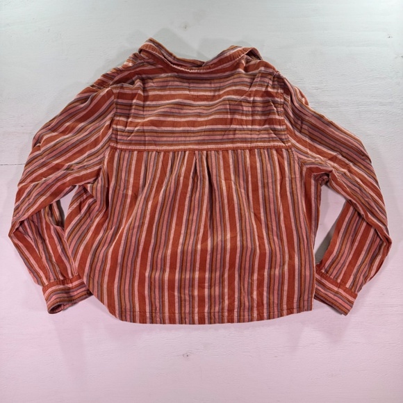 Aeropostale Striped Button Down Shirt - Red and White - Picture 5 of 8